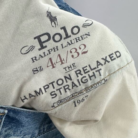 Polo Ralph Lauren Hampton Relaxed Straight Medium Wash Denim Jeans Men's 44x32 - Picture 7 of 12